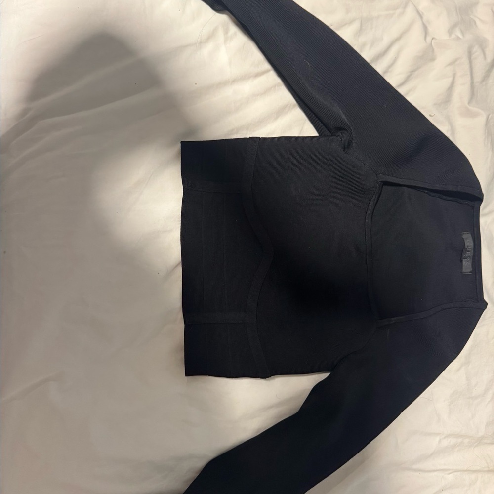 Guess Black Knit Crop Top